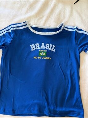 Kids Blue 'Brasil' Rio de Janeiro Short Sleeve Tee
